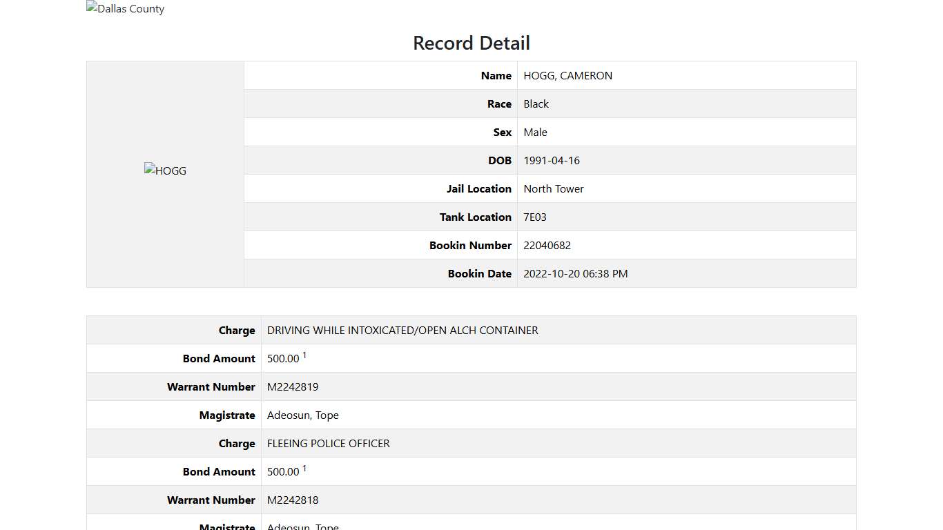 Dallas County Online Jail Search