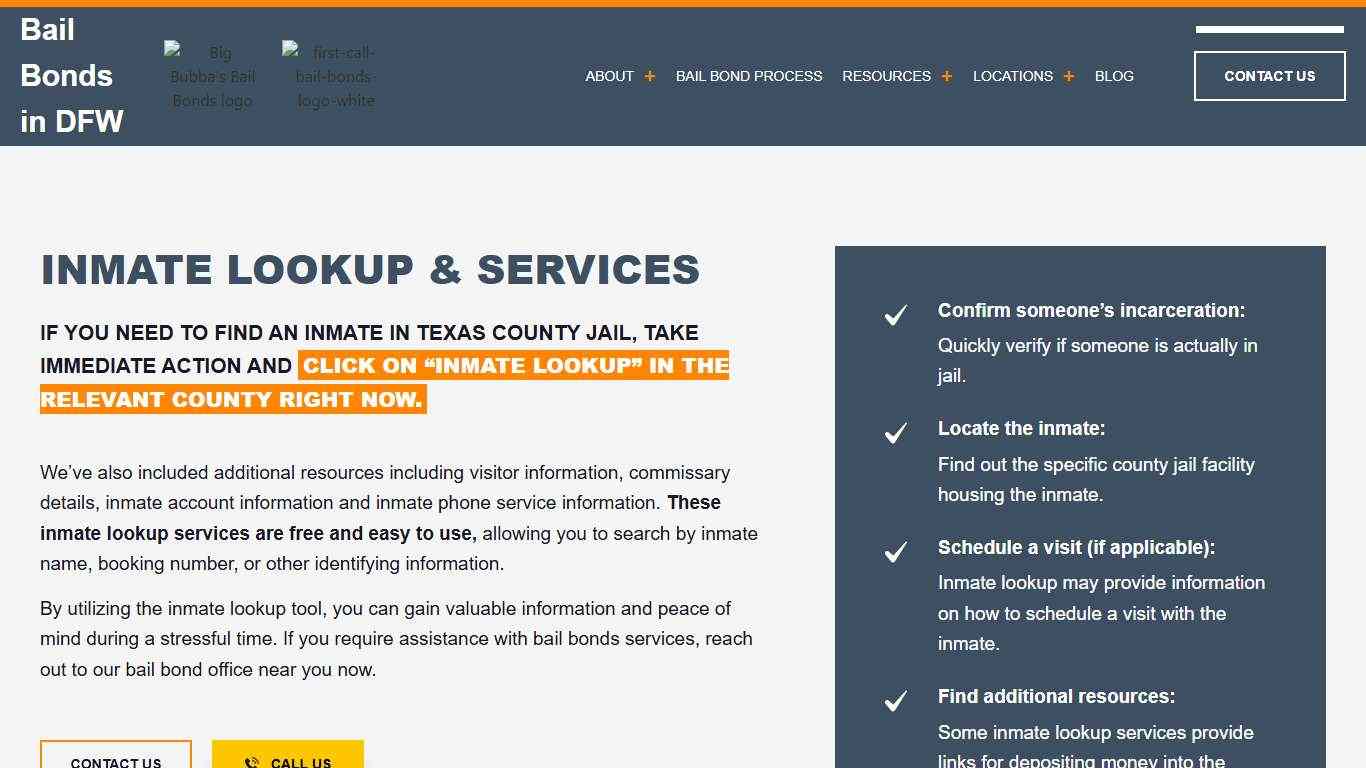 Find an Inmate in Jail Inmate Lookup Search - Dallas, Collin, Tarrant & Denton County